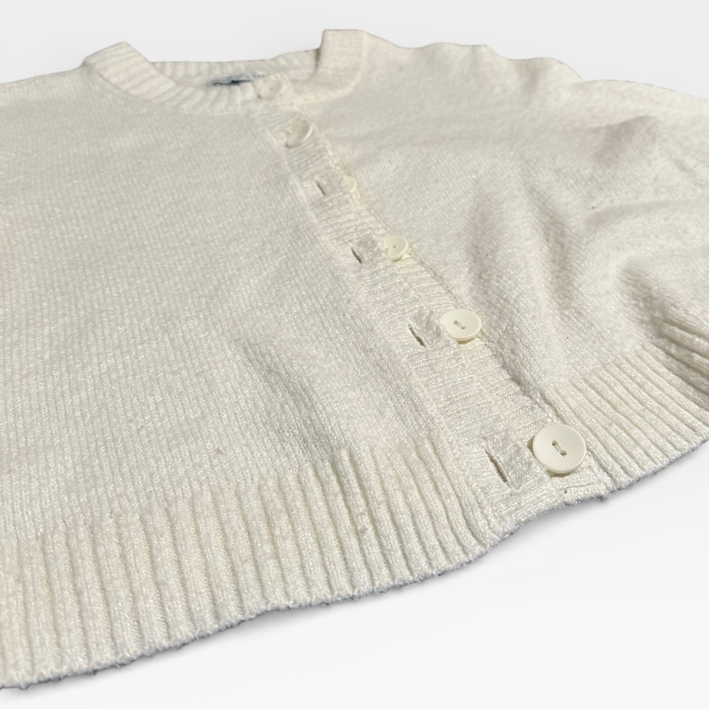 American Eagle Soft White Button Down Wool Sweater - Picture 2 of 6